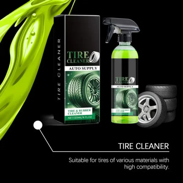 Tire Cleaner Spray 120ml Wheel Cleaner Car Cleaning Spray Car Tire Shine Tire & Wheel Care Products Car Spray Tire Shine For - Image 3