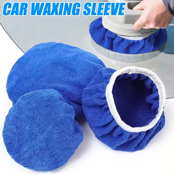 5-10inches Car Microfiber Polisher Pad Wash Buffer Waxing Sleeve Bonnet Polishing Hood for House Auto Cleaning Accessories 10PCS - Image 4