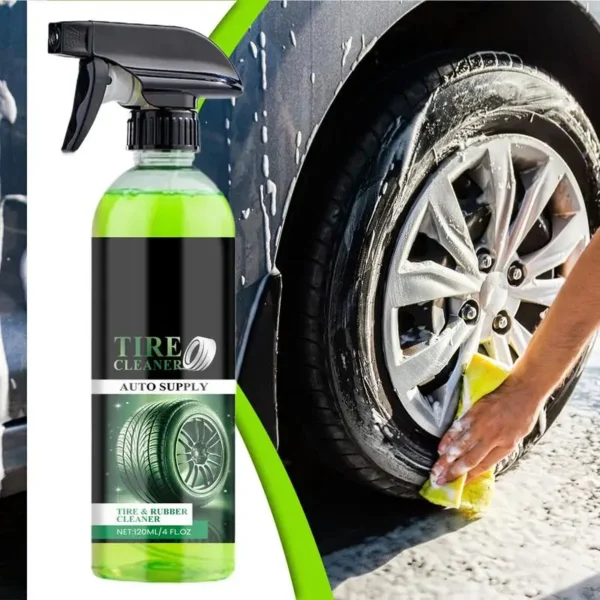 Tire Cleaner Spray 120ml Wheel Cleaner Car Cleaning Spray Car Tire Shine Tire & Wheel Care Products Car Spray Tire Shine For