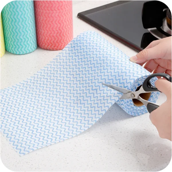 Non-woven Multi-use 180 Sheets Disposable Rag Kitchen Removable Dishwashing Cloth Non-stick Oil Cleaning Cloth Cleaning products - Image 3