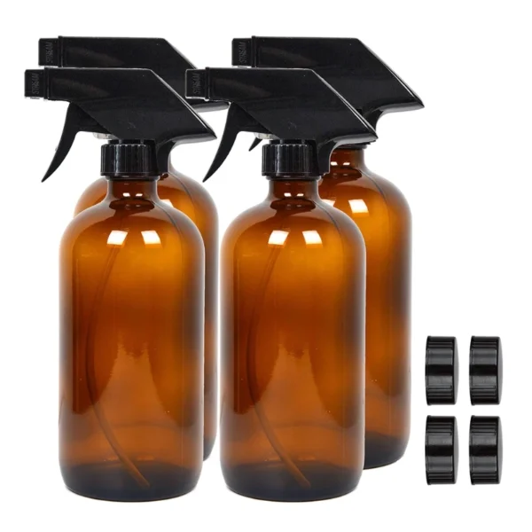 Glass Bottles Refillable Container for Essential Oils Cleaning Products Drop Shipping