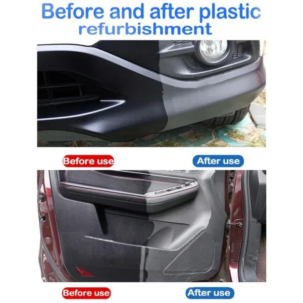 Car Plastic Restorer Back To Black Gloss Car Cleaning Products Plastic Leather Restore Auto Polish And Repair Coating Renovator - Image 3