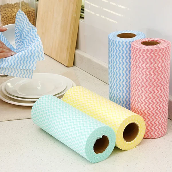 Non-woven Multi-use 180 Sheets Disposable Rag Kitchen Removable Dishwashing Cloth Non-stick Oil Cleaning Cloth Cleaning products