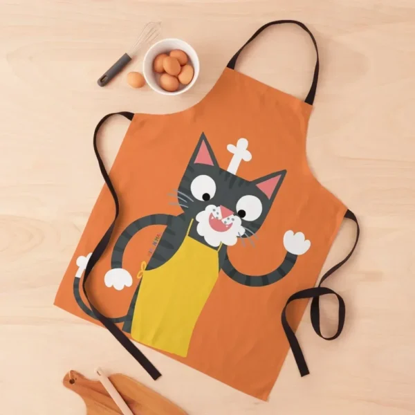 Animanimals Cat Apron chef costume Camping Cleaning Products For Home kindergarten teacher Apron