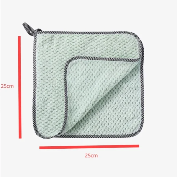 Kitchen Daily Dish Towel Dishcloth Rag Utensils for Kitchen Cleaning Products for Home Absorbent Scouring Pad - Image 3