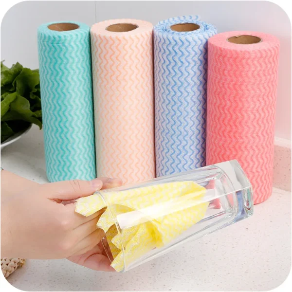 Non-woven Multi-use 180 Sheets Disposable Rag Kitchen Removable Dishwashing Cloth Non-stick Oil Cleaning Cloth Cleaning products - Image 2