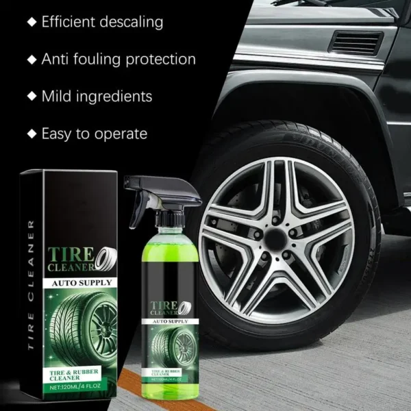 Tire Cleaner Spray 120ml Wheel Cleaner Car Cleaning Spray Car Tire Shine Tire & Wheel Care Products Car Spray Tire Shine For - Image 4