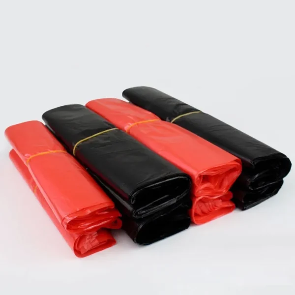 50pcs Red Plastic Bag Supermarket Grocery Gift Shopping Bag Thicken with Handle Vest Bag Kitchen Storage Clean Garbage Bag - Image 3