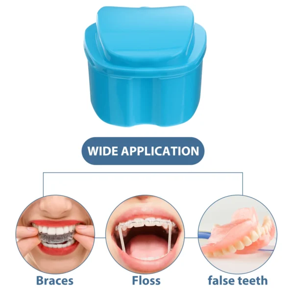 Cup Storage Case Cleaning Products Holder Cleaner Fake Teeth Accessories Travel Cases Bundle False - Image 2