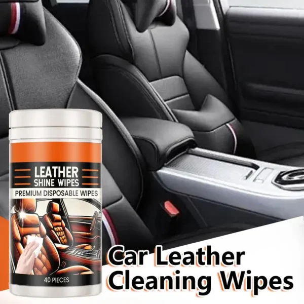 All-Purpose Vehicle Wipes Deep Cleaning Leather Care Products Natural Interior Cleaner Efficient Conditioner Wipes - Image 2