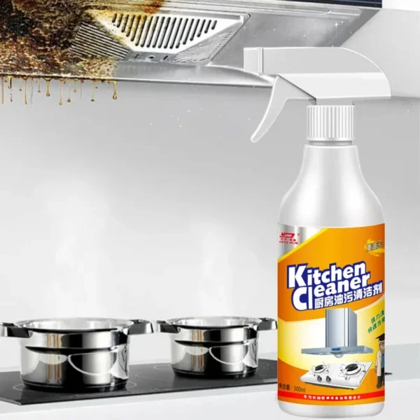 Heavy Oil Cleaner Powerful Kitchen Oil Stain Degreaser Oil Stains Remover Cleaning Grills Ovens Home Cooktop Cleaning Spray - Image 6