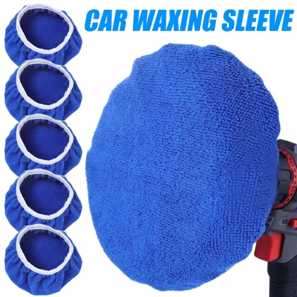 5-10inches Car Microfiber Polisher Pad Wash Buffer Waxing Sleeve Bonnet Polishing Hood for House Auto Cleaning Accessories 10PCS - Image 5