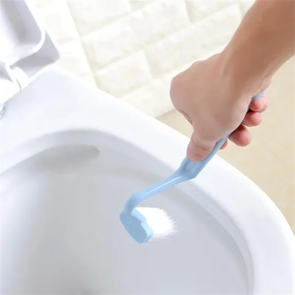 Children Toilet Brush Child Convenient Storage Bathroom Supplies Cleaning Toilet Brush Arc Extended Handle Household Products - Image 3